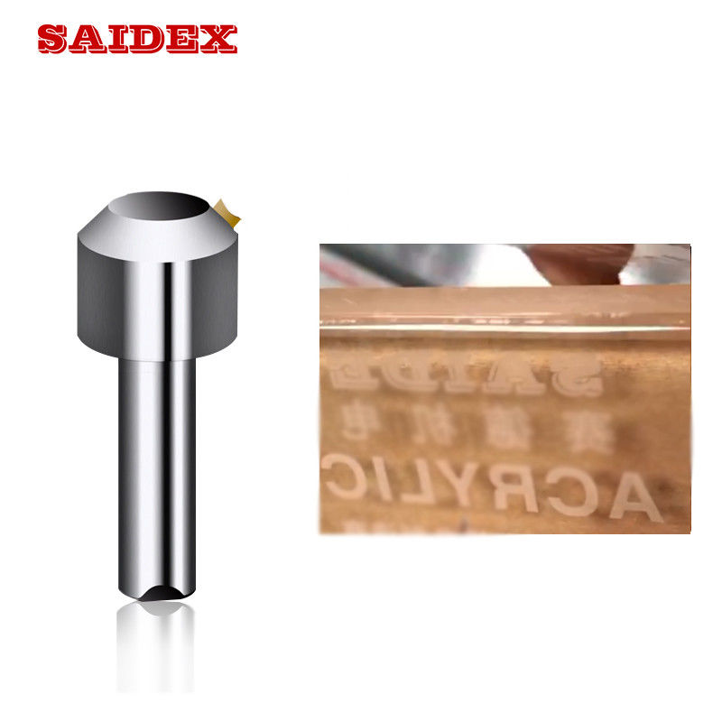 Fabrika Tedariki Yüksek Kaliteli Akrilik Kesme Makinesi Özel Cnc Tek Kristal Elmas Pah Kırma Frezeleme Aracı Akrilik/PS İçin