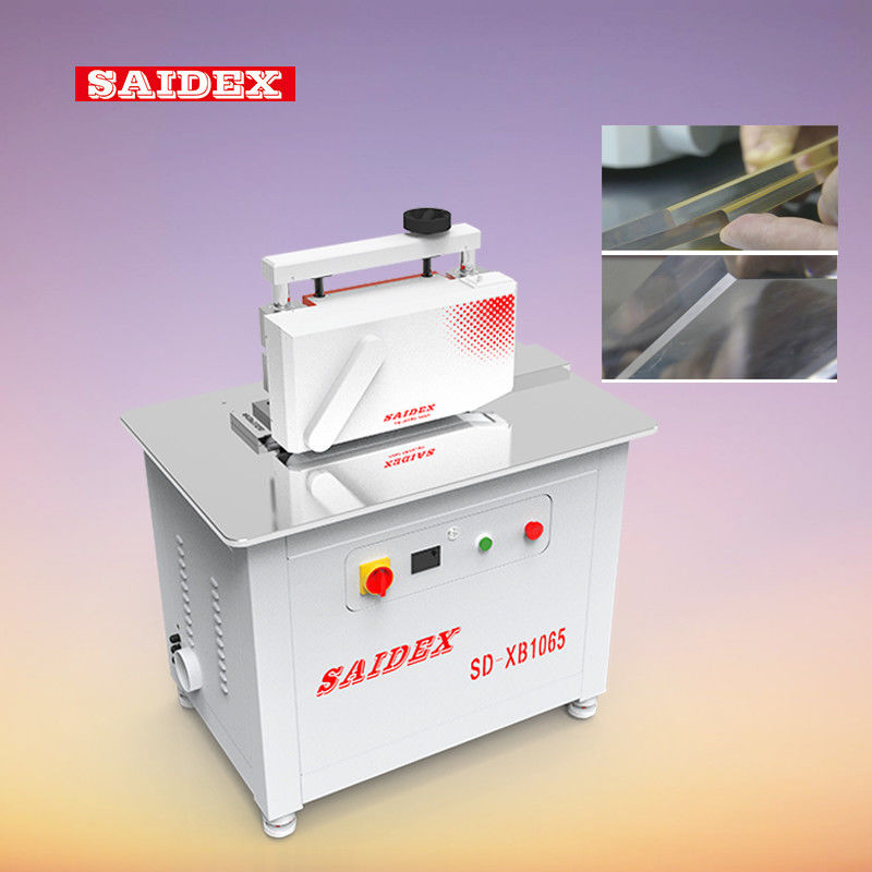 220V 50HZ/60HZ Akrilik R3 / R4 / R5 Yuvarlatılmış Köşe Parlatma ve Kenar Kesme Makinesi Değiştirilebilir Bıçaklar 45 Derece Eğimli Kenar Pah Kırma Makinesi