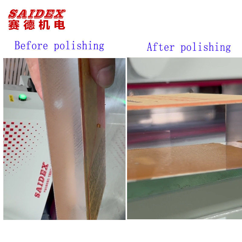 3.5kW 380v P1080 45 Derece Bevelled Edge Acrylic Straight Edge PMMA/PE/PC/PS için Yüksek Parlaklıklı Poliş Makinesi