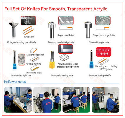 Pratik CNC freze kesme araçları Endüstriyel Akrilik CNC Çamfer Aracı Akrilik Yüksek Hızlı Kesme
