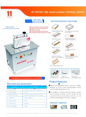 Acrylic Trimming Machine PC(Polycarbonate) Board Chamfering Polishing Slotting Machine Polish At The Same Time